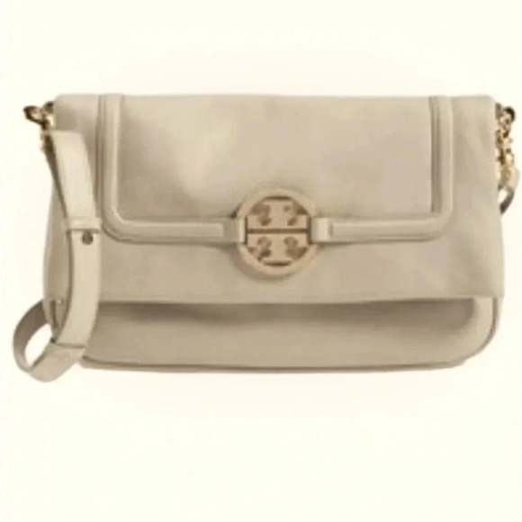 Tory Burch Amanda fold over Crossbody Bag  white - Picture 1 of 16